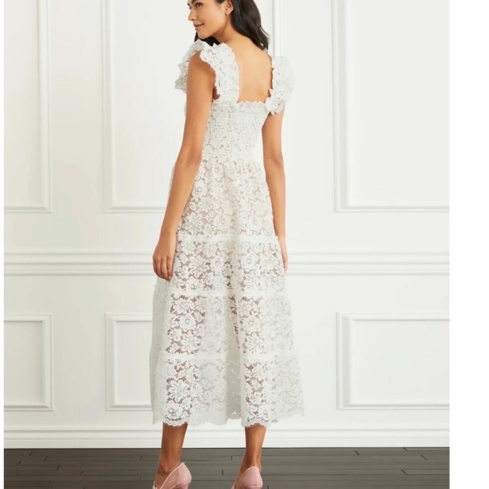 Hill House The Collector's Edition Ellie Nap Midi Dress White Lace Size M New - Picture 9 of 10